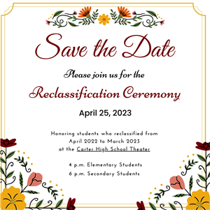 Save the Date Reclassification